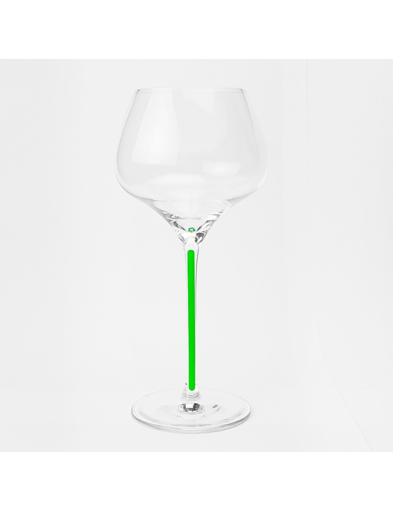 6 Grand Sommelier d'Alsace glasses with green stem
